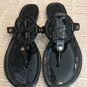 Tory Burch Miller Sandals Black Patent